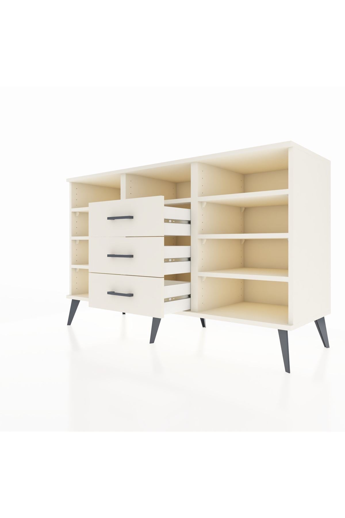 Kronos Konsol 7 Raflı 3 Çekmeceli 132x59x83 - S606M014V04C