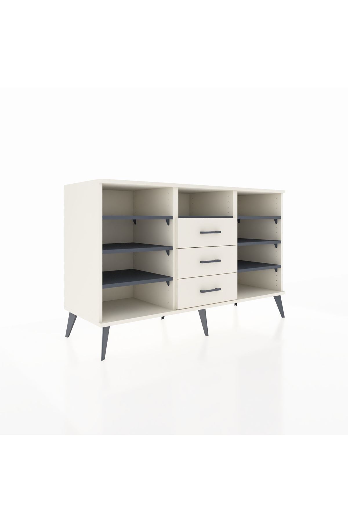 Kronos Konsol 7 Raflı 3 Çekmeceli 132x59x83 - S606M014V07C
