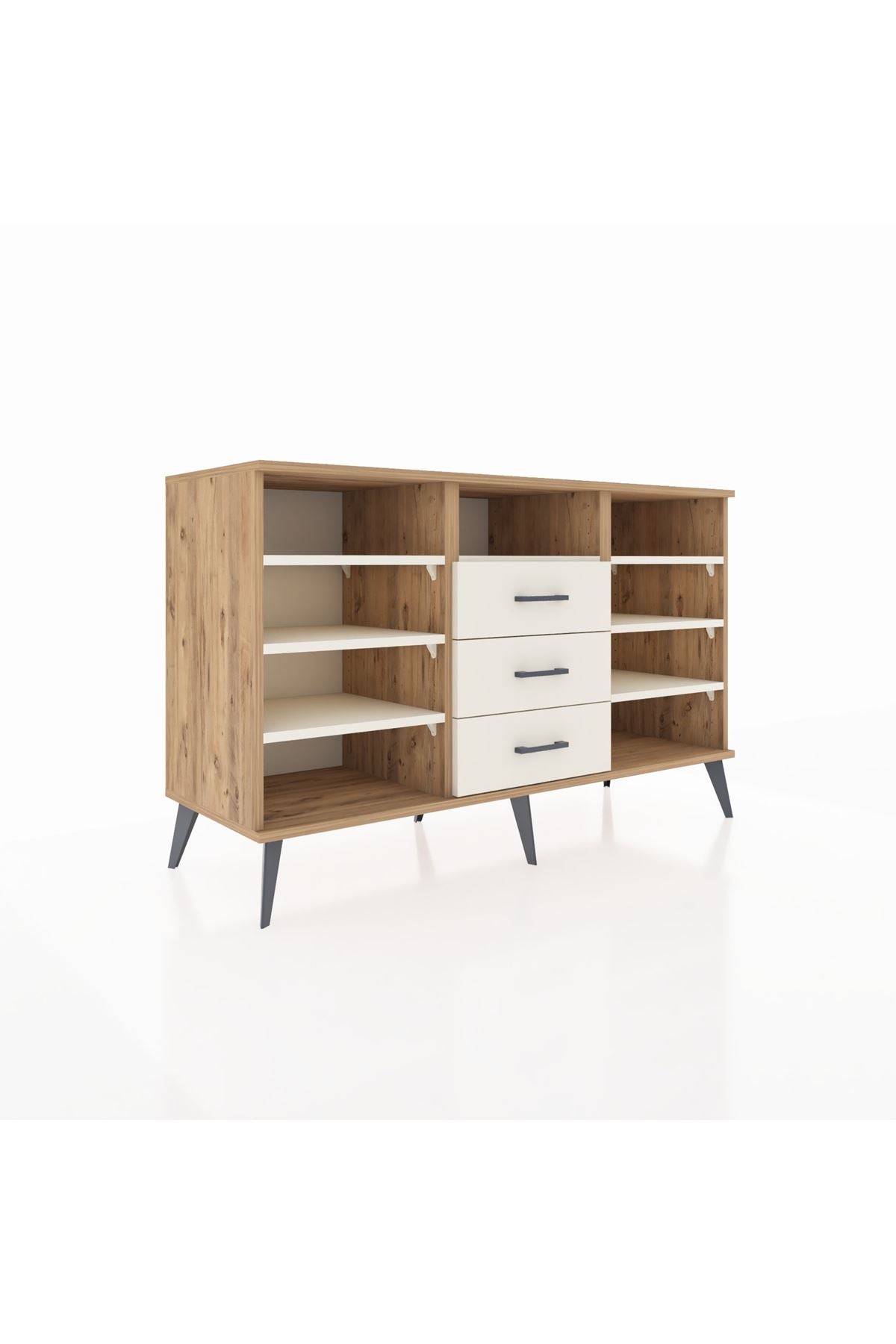 Kronos Konsol 7 Raflı 3 Çekmeceli 132x59x83 - S606M014V22C