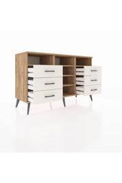 Kronos Konsol 5 Raflı 6 Çekmeceli 132x59x83 - S606M015V19C