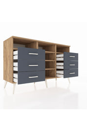 Kronos Konsol 5 Raflı 6 Çekmeceli 132x59x83 - S606M015V20C
