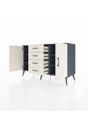 Kronos Konsol 4 Raflı 4 Çekmeceli 2 Kapaklı 132x59x83 - S606M017V13C