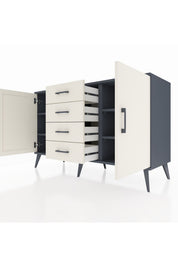 Kronos Konsol 4 Raflı 4 Çekmeceli 2 Kapaklı 132x59x83 - S606M017V13C