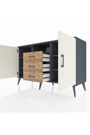 Kronos Konsol 5 Raflı 3 Çekmeceli 2 Kapaklı 132x59x83 - S606M018V15C