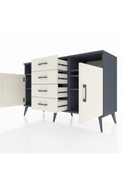 Kronos Konsol 4 Raflı 4 Çekmeceli 2 Kapaklı 132x59x83 - S606M019V13C