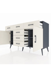 Kronos Konsol 2 Raflı 6 Çekmeceli 2 Kapaklı 132x59x83 - S606M020V13C