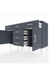 Kronos Konsol 2 Raflı 6 Çekmeceli 2 Kapaklı 132x59x83 - S606M020V17C