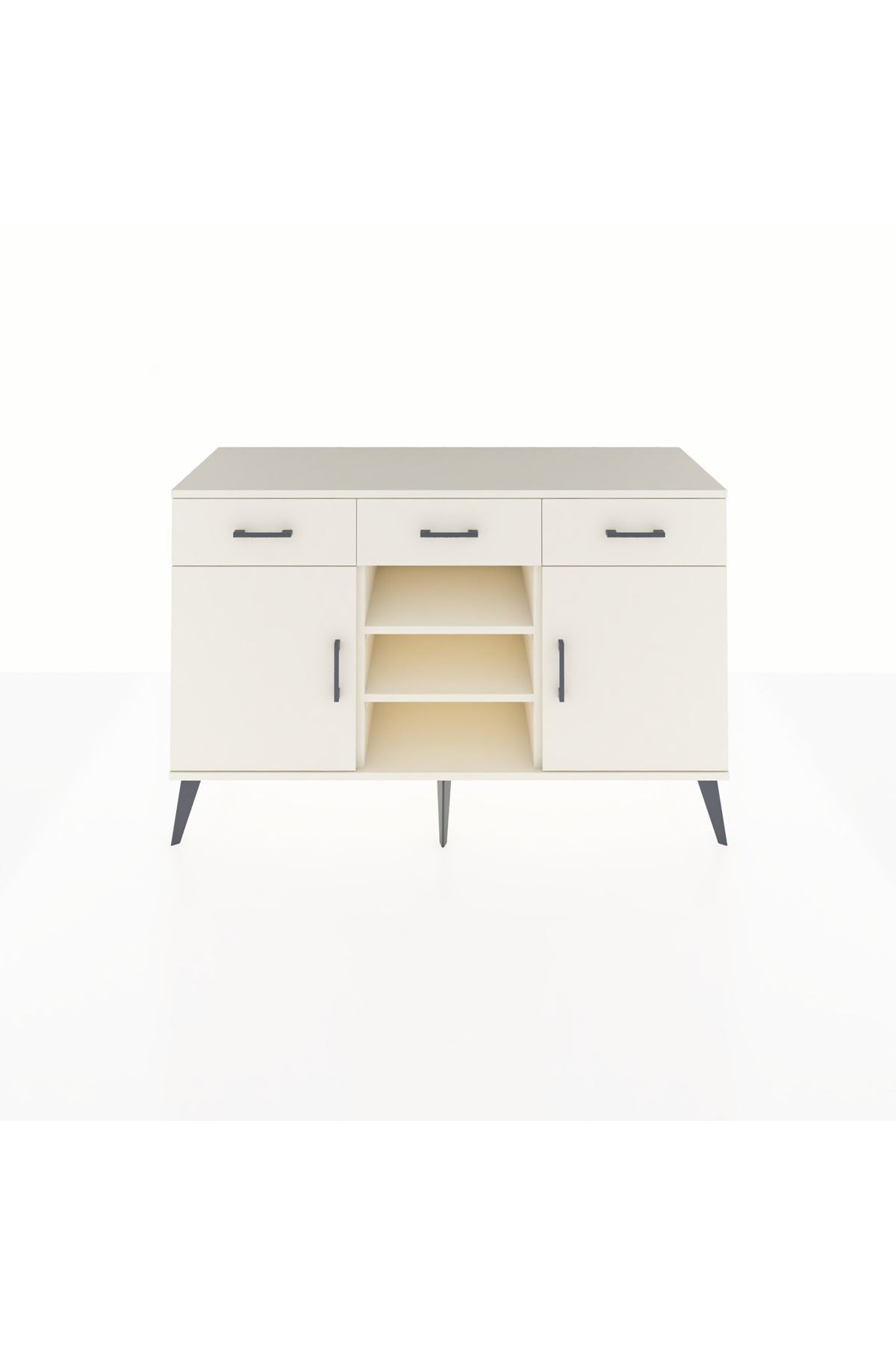 Kronos Konsol 4 Raflı 3 Çekmeceli 2 Kapaklı 132x59x83 - S606M021V04C