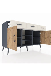 Kronos Konsol 4 Raflı 3 Çekmeceli 2 Kapaklı 132x59x83 - S606M021V10C