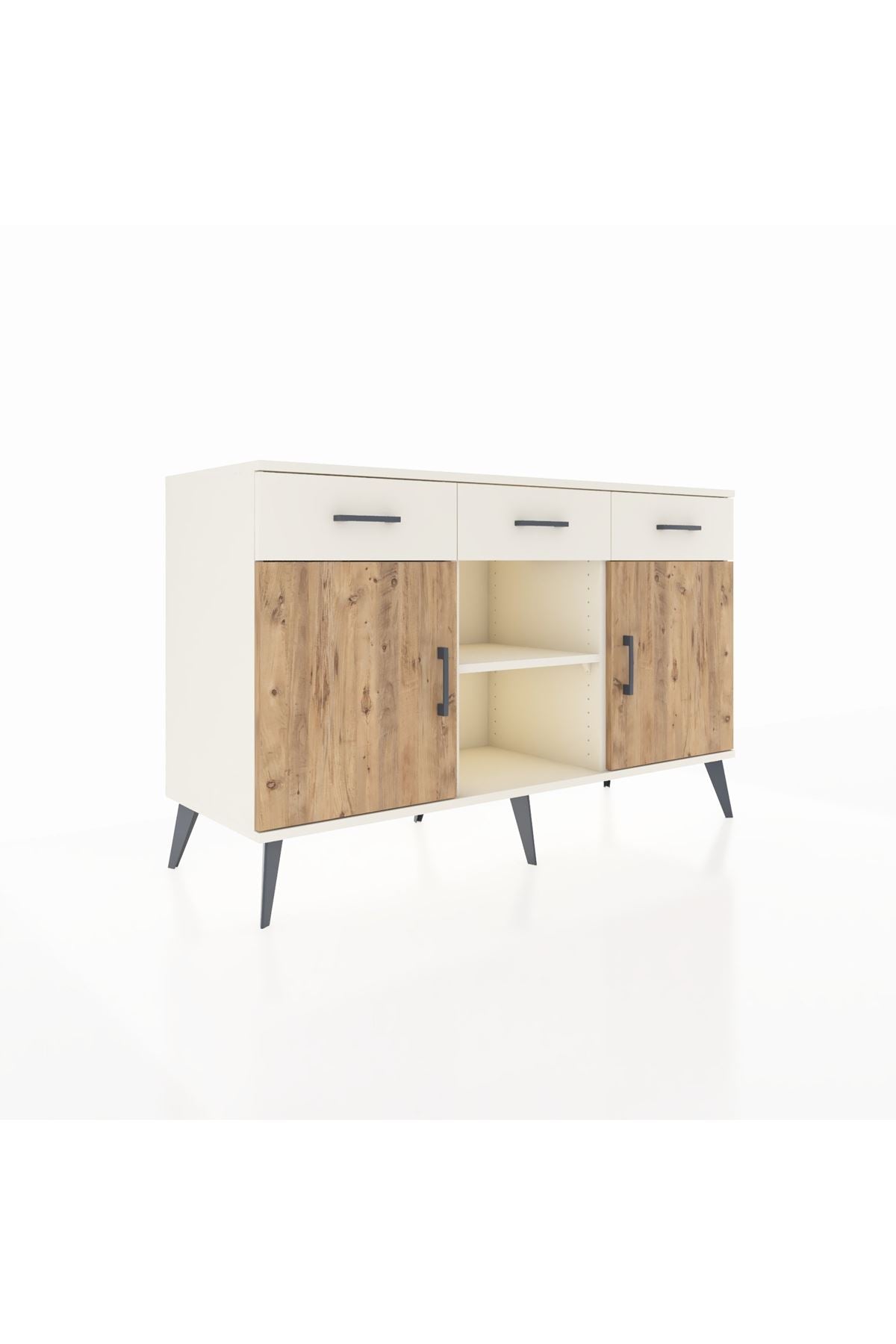 Kronos Konsol 3 Raflı 3 Çekmeceli 3 Kapaklı 132x59x83 - S606M022V01C