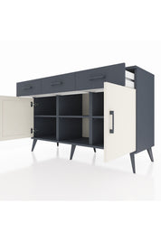 Kronos Konsol 3 Raflı 3 Çekmeceli 3 Kapaklı 132x59x83 - S606M022V14C