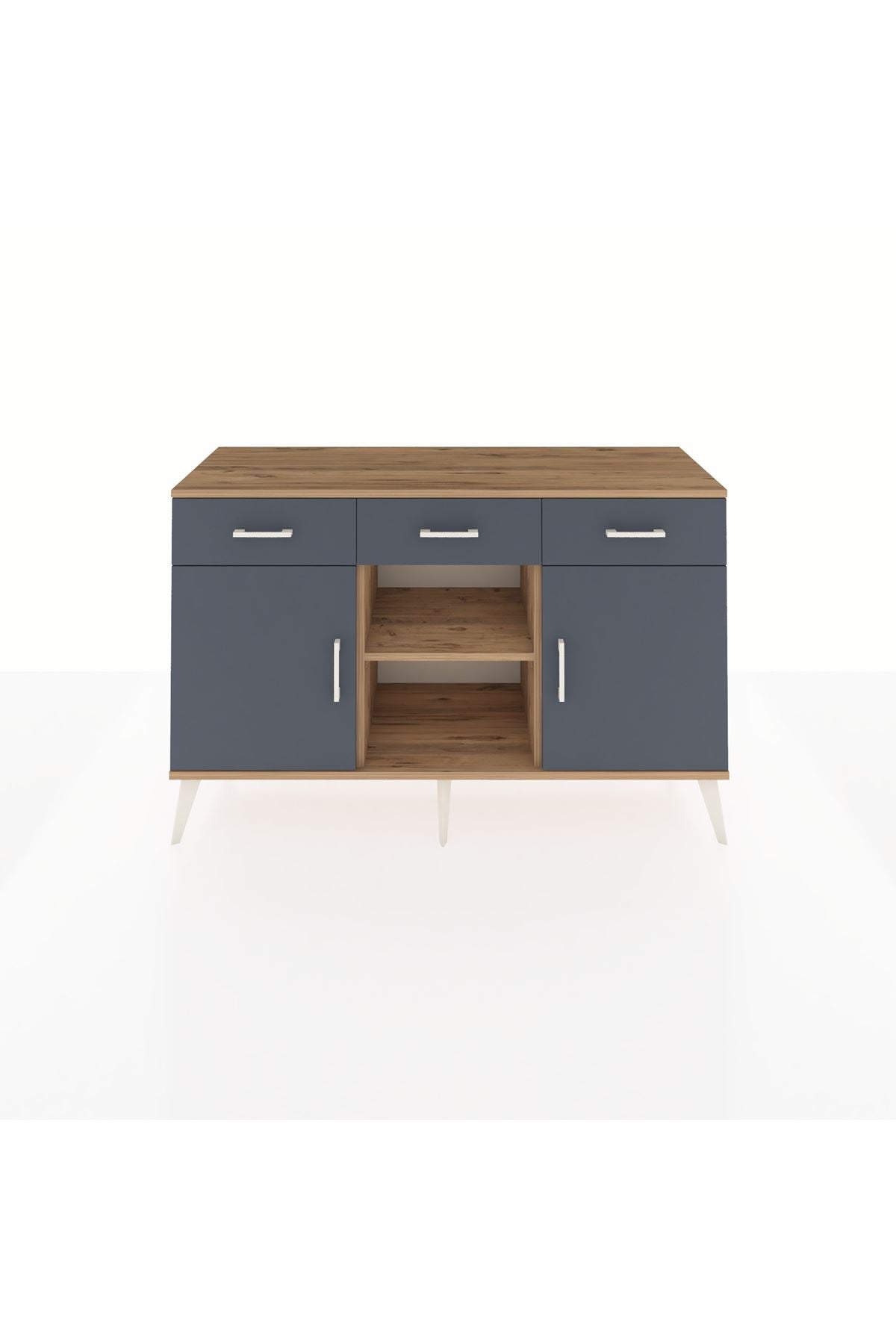 Kronos Konsol 3 Raflı 3 Çekmeceli 3 Kapaklı 132x59x83 - S606M022V26C