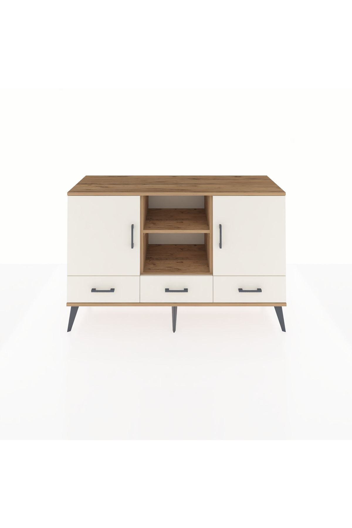 Kronos Konsol 6 Raflı 3 Çekmeceli 3 Kapaklı 132x59x83 - S606M023V22C