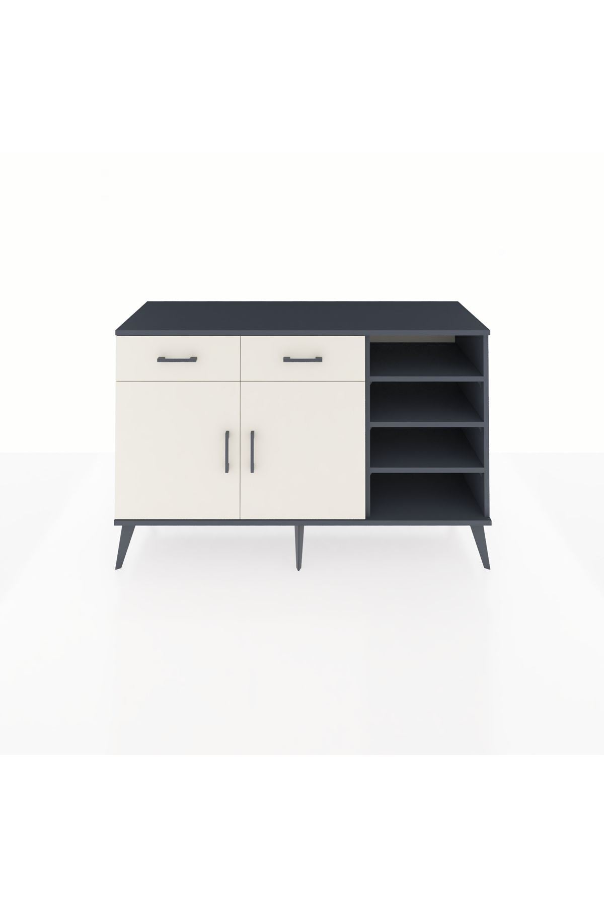 Kronos Konsol 5 Raflı 2 Çekmeceli 2 Kapaklı 132x59x83 - S606M024V13C