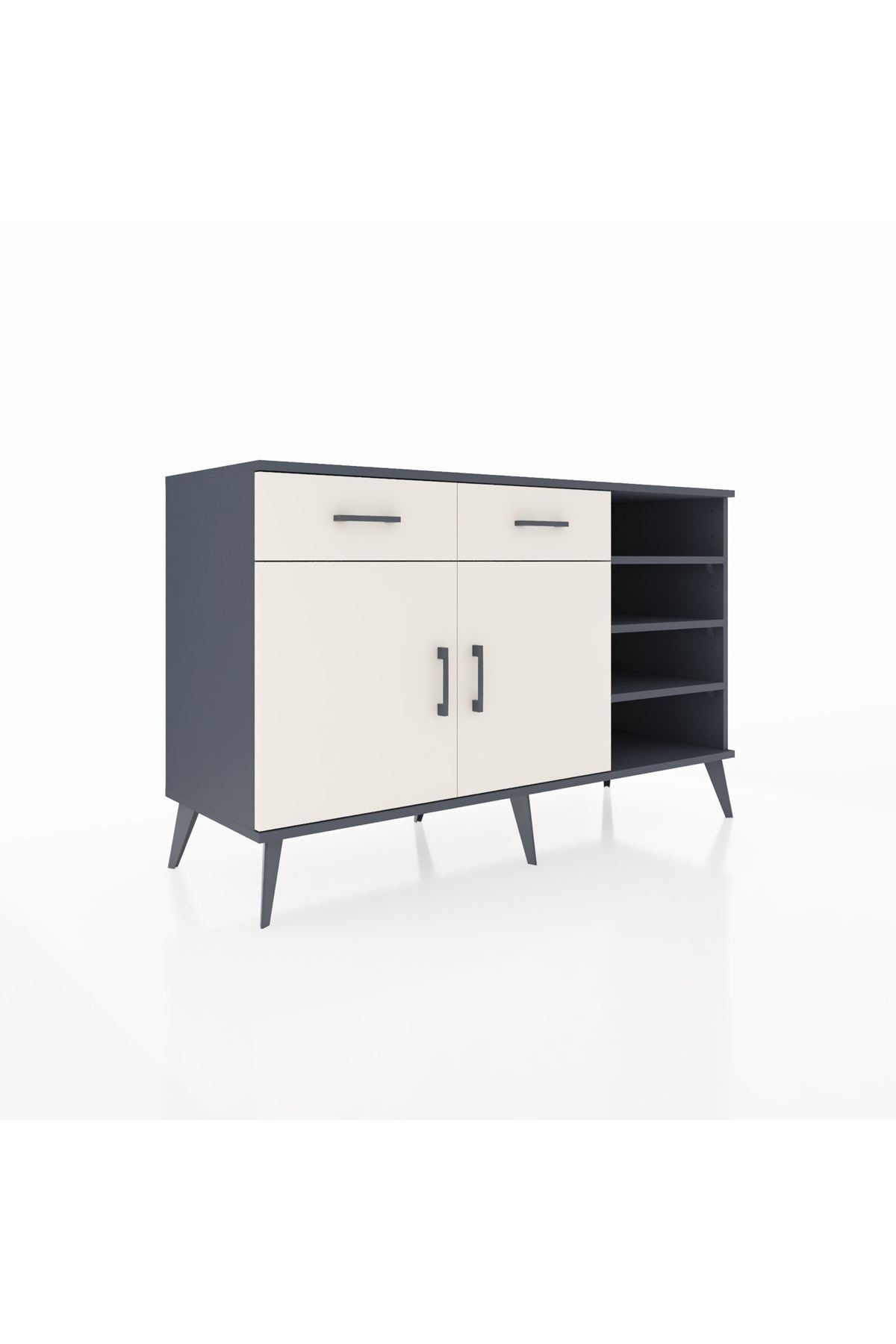 Kronos Konsol 5 Raflı 2 Çekmeceli 2 Kapaklı 132x59x83 - S606M024V13C
