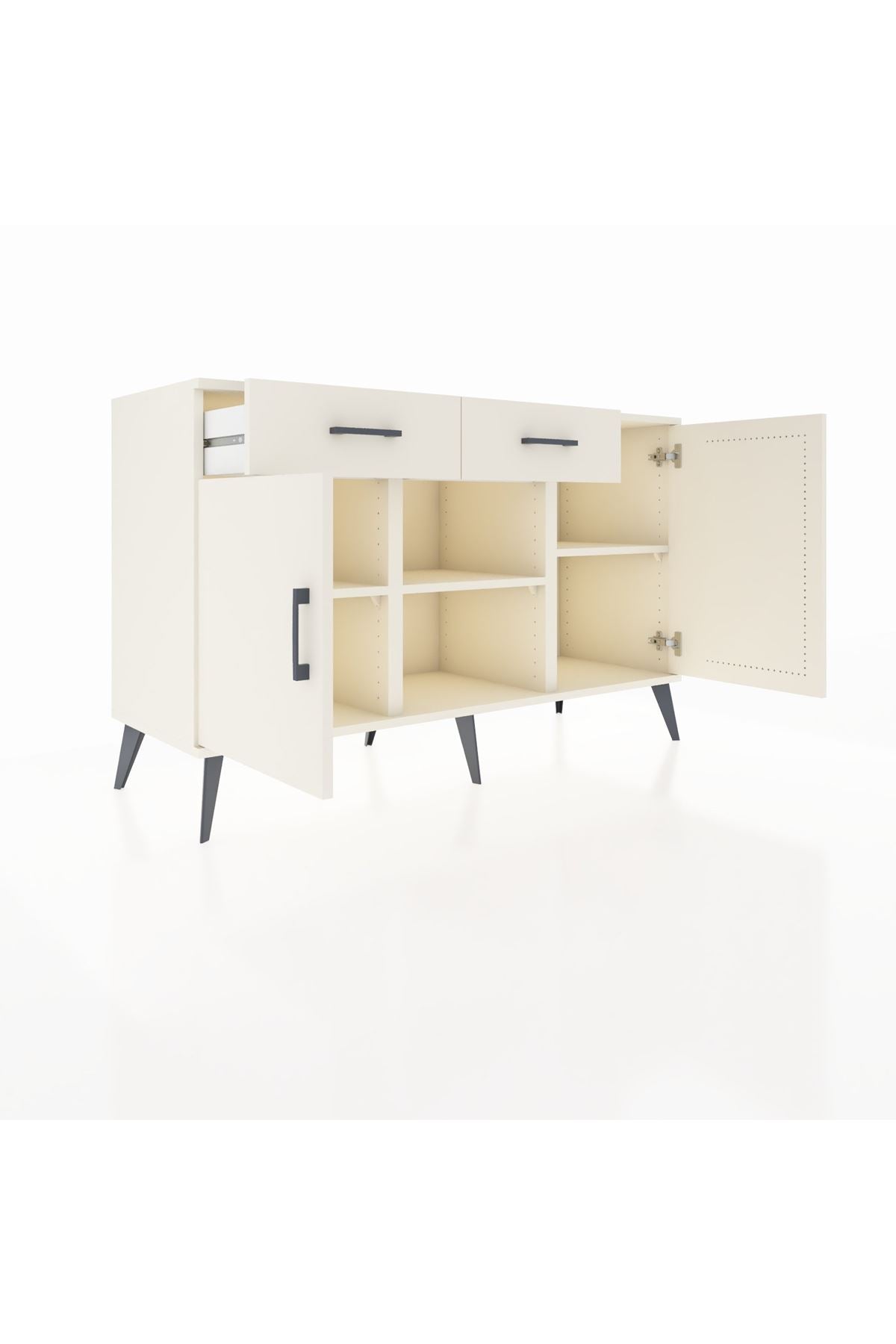 Kronos Konsol 3 Raflı 2 Çekmeceli 3 Kapaklı 132x59x83 - S606M025V04C