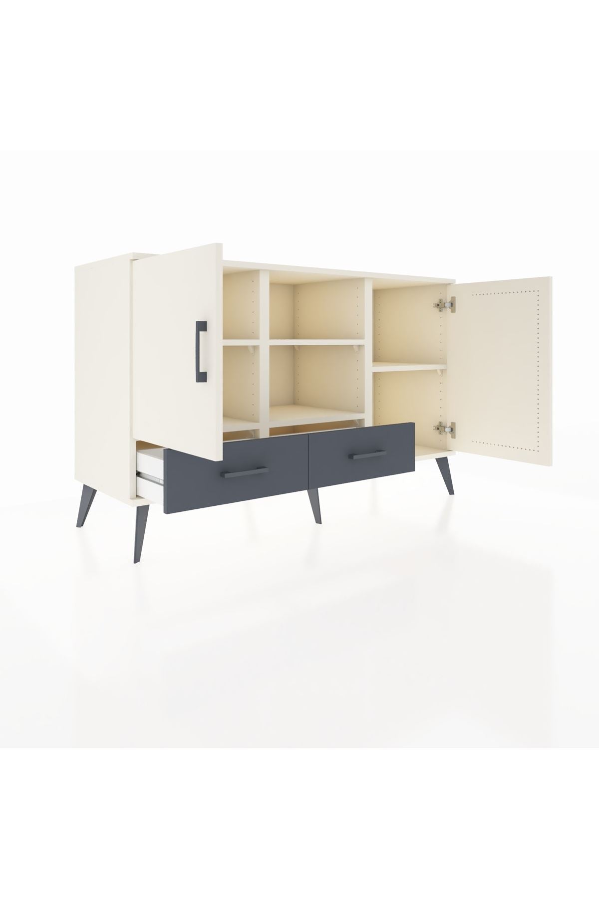 Kronos Konsol 5 Raflı 2 Çekmeceli 3 Kapaklı 132x59x83 - S606M026V05C