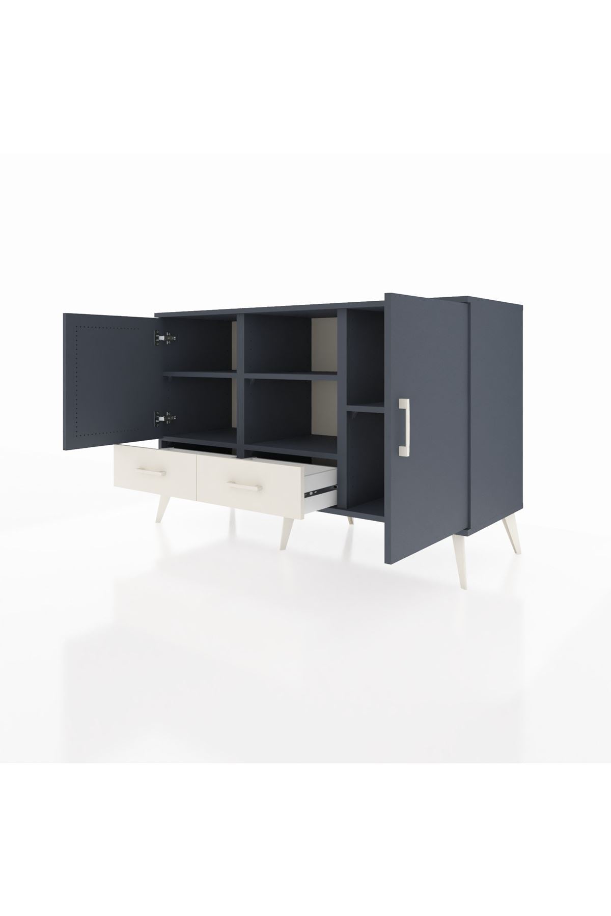 Kronos Konsol 5 Raflı 2 Çekmeceli 3 Kapaklı 132x59x83 - S606M026V16C
