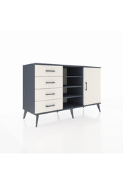Kronos Konsol 4 Raflı 4 Çekmeceli Tek Kapaklı 132x59x83 - S606M027V13C