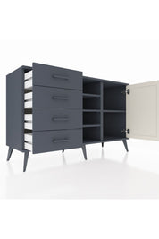 Kronos Konsol 4 Raflı 4 Çekmeceli Tek Kapaklı 132x59x83 - S606M027V14C