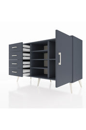 Kronos Konsol 4 Raflı 4 Çekmeceli Tek Kapaklı 132x59x83 - S606M027V17C