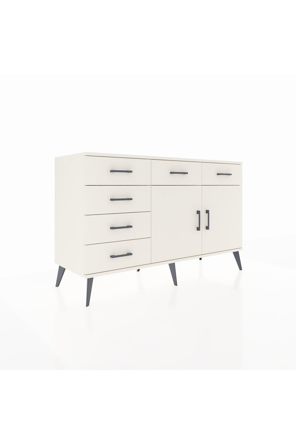 Kronos Konsol 2 Raflı 6 Çekmeceli 2 Kapaklı 132x59x83 - S606M028V04C