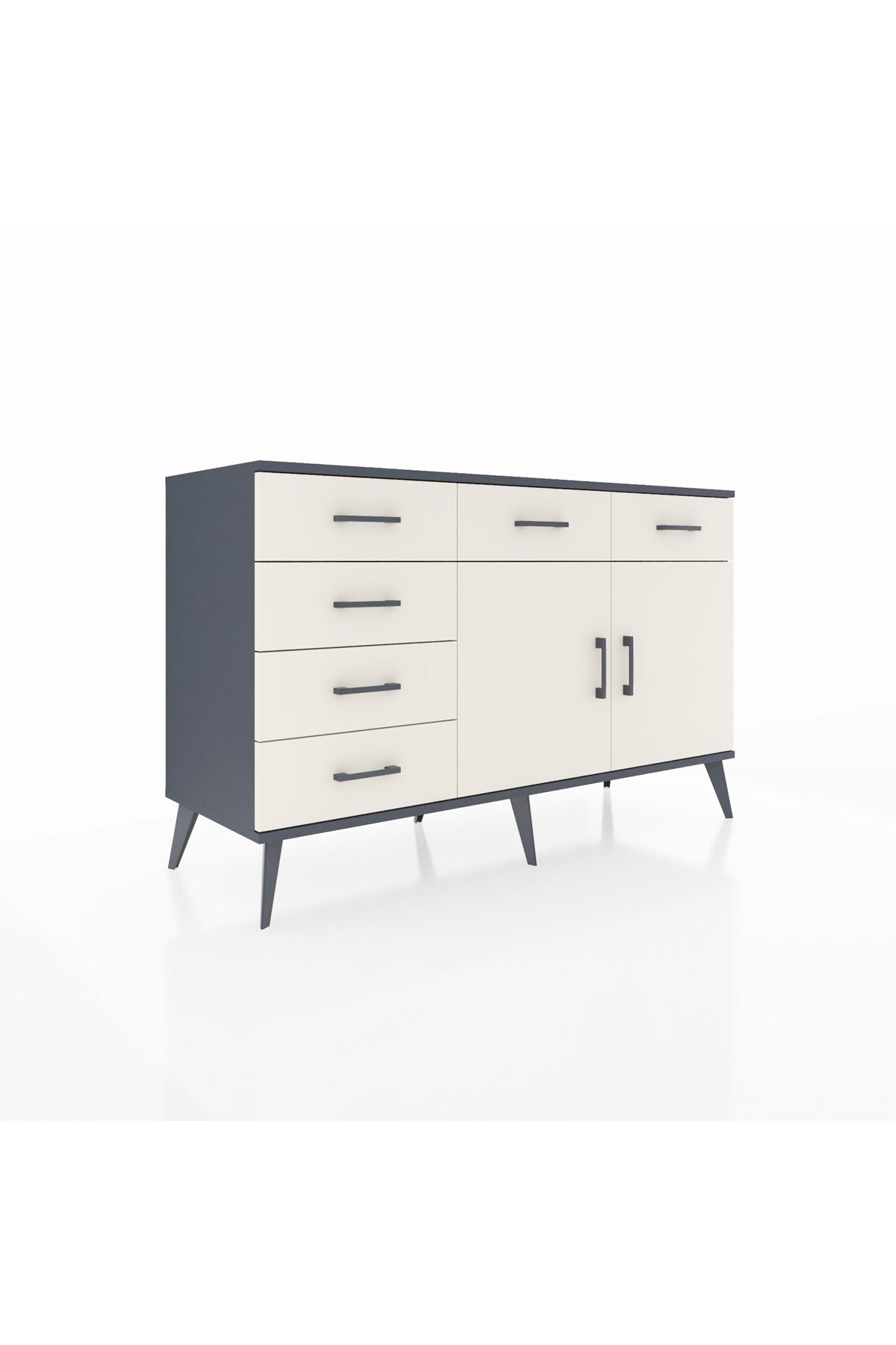 Kronos Konsol 2 Raflı 6 Çekmeceli 2 Kapaklı 132x59x83 - S606M028V13C