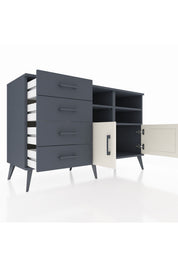 Kronos Konsol 4 Raflı 4 Çekmeceli 2 Kapaklı 132x59x83 - S606M030V14C
