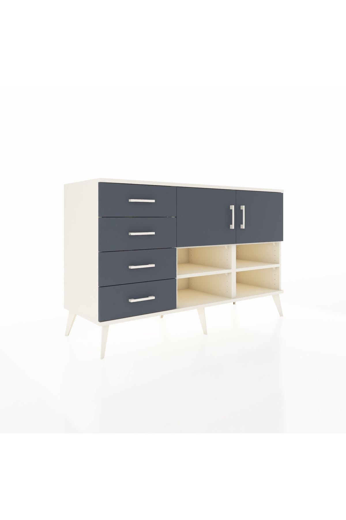 Kronos Konsol 4 Raflı 4 Çekmeceli 2 Kapaklı 132x59x83 - S606M031V08C