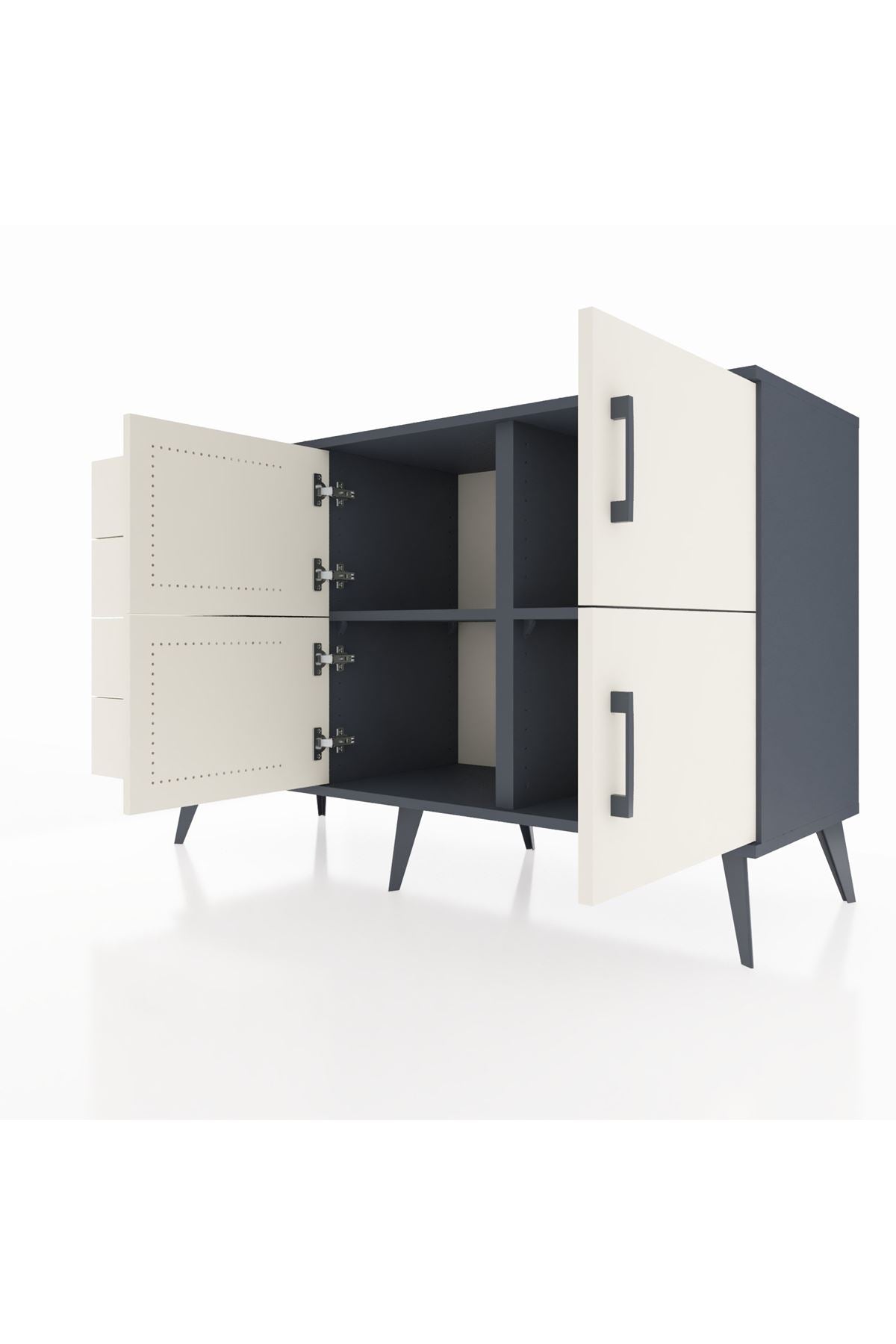 Kronos Konsol 2 Raflı 4 Çekmeceli 4 Kapaklı 132x59x83 - S606M032V13C