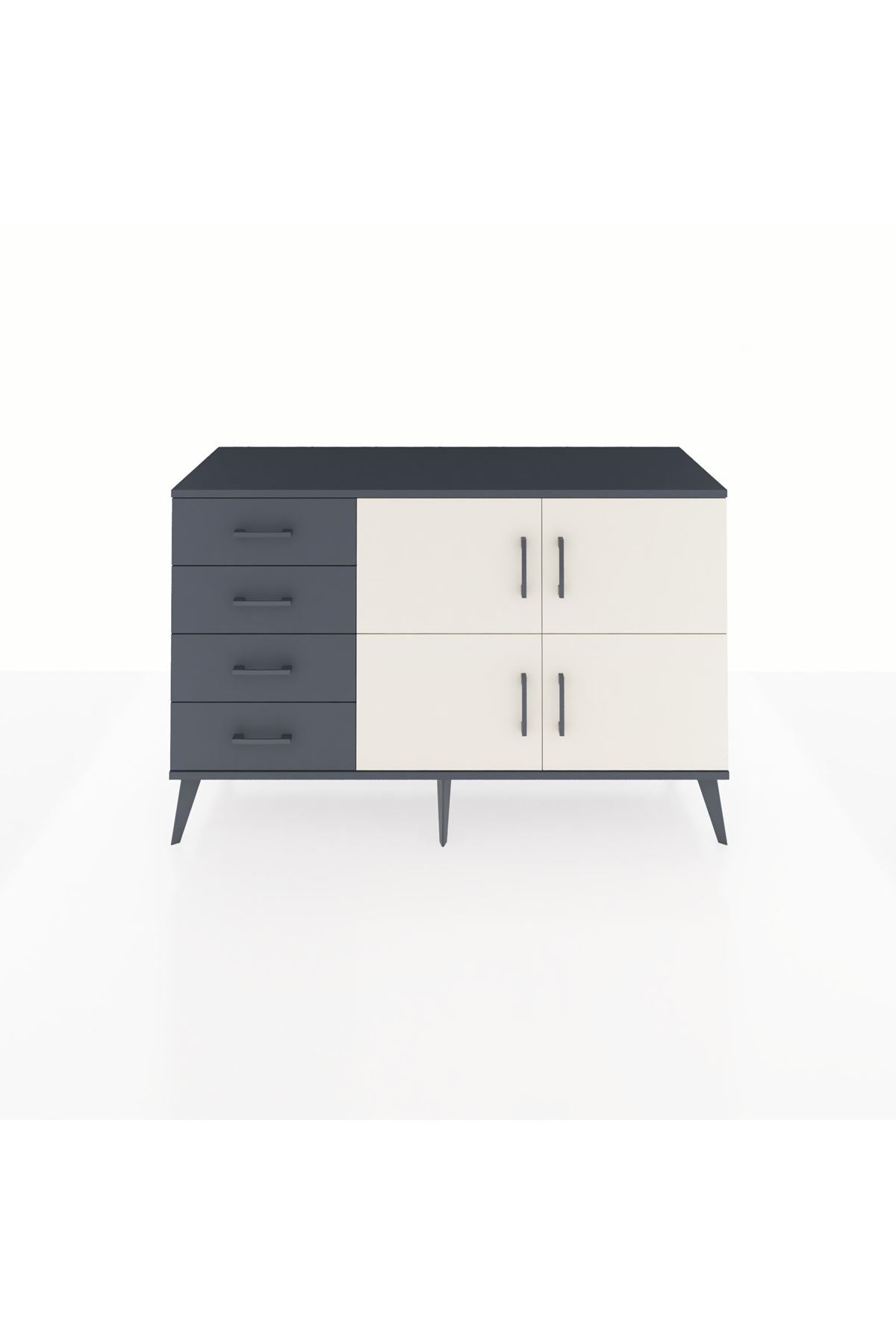 Kronos Konsol 2 Raflı 4 Çekmeceli 4 Kapaklı 132x59x83 - S606M032V14C