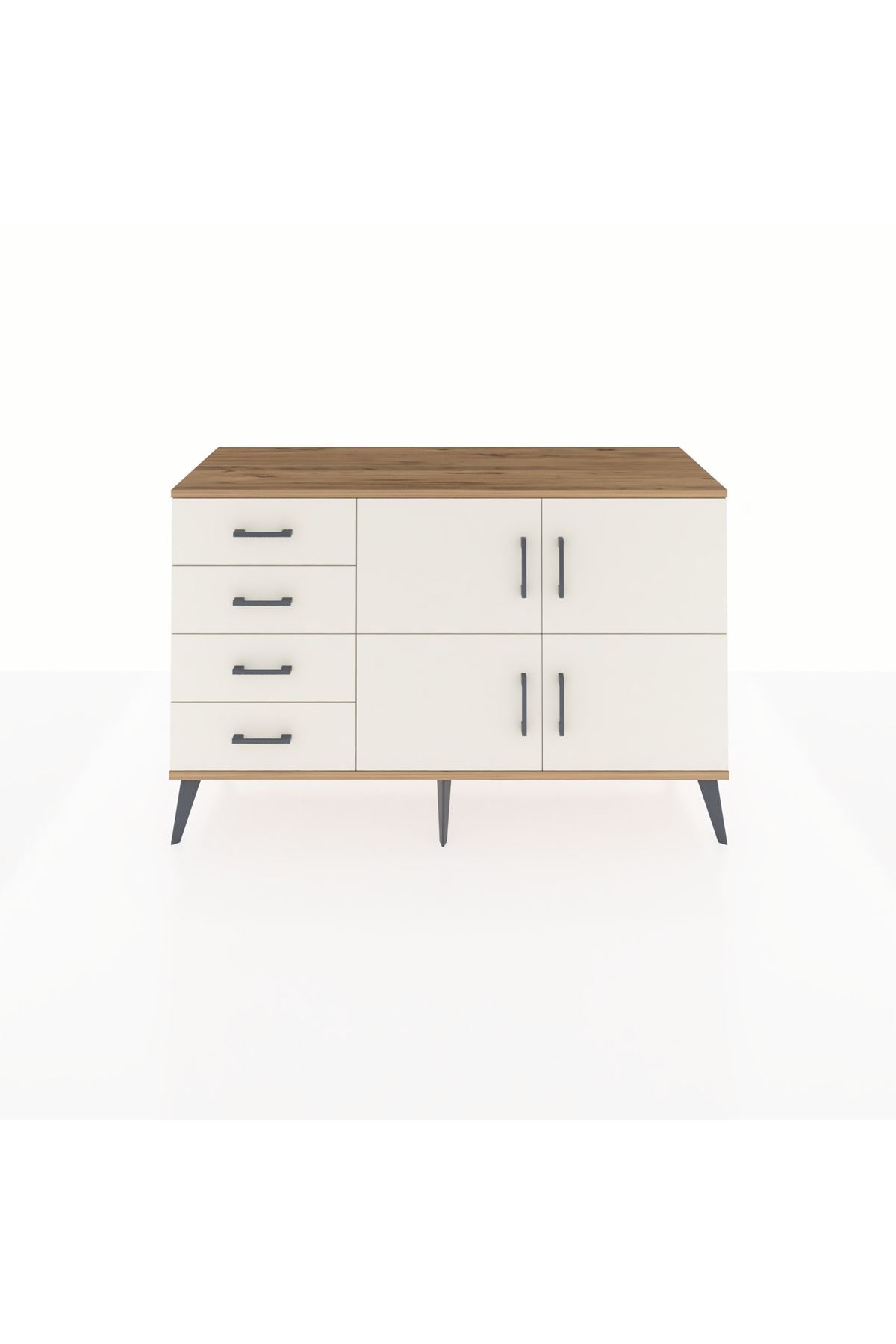 Kronos Konsol 2 Raflı 4 Çekmeceli 4 Kapaklı 132x59x83 - S606M032V22C
