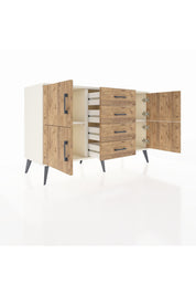 Kronos Konsol 2 Raflı 4 Çekmeceli 4 Kapaklı 132x59x83 - S606M033V03C