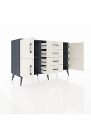Kronos Konsol 2 Raflı 4 Çekmeceli 4 Kapaklı 132x59x83 - S606M033V13C