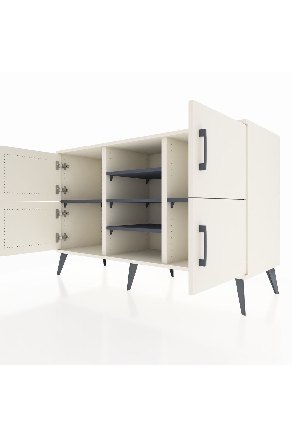 Kronos Konsol 5 Raflı 4 Kapaklı 132x59x83 - S606M034V05C
