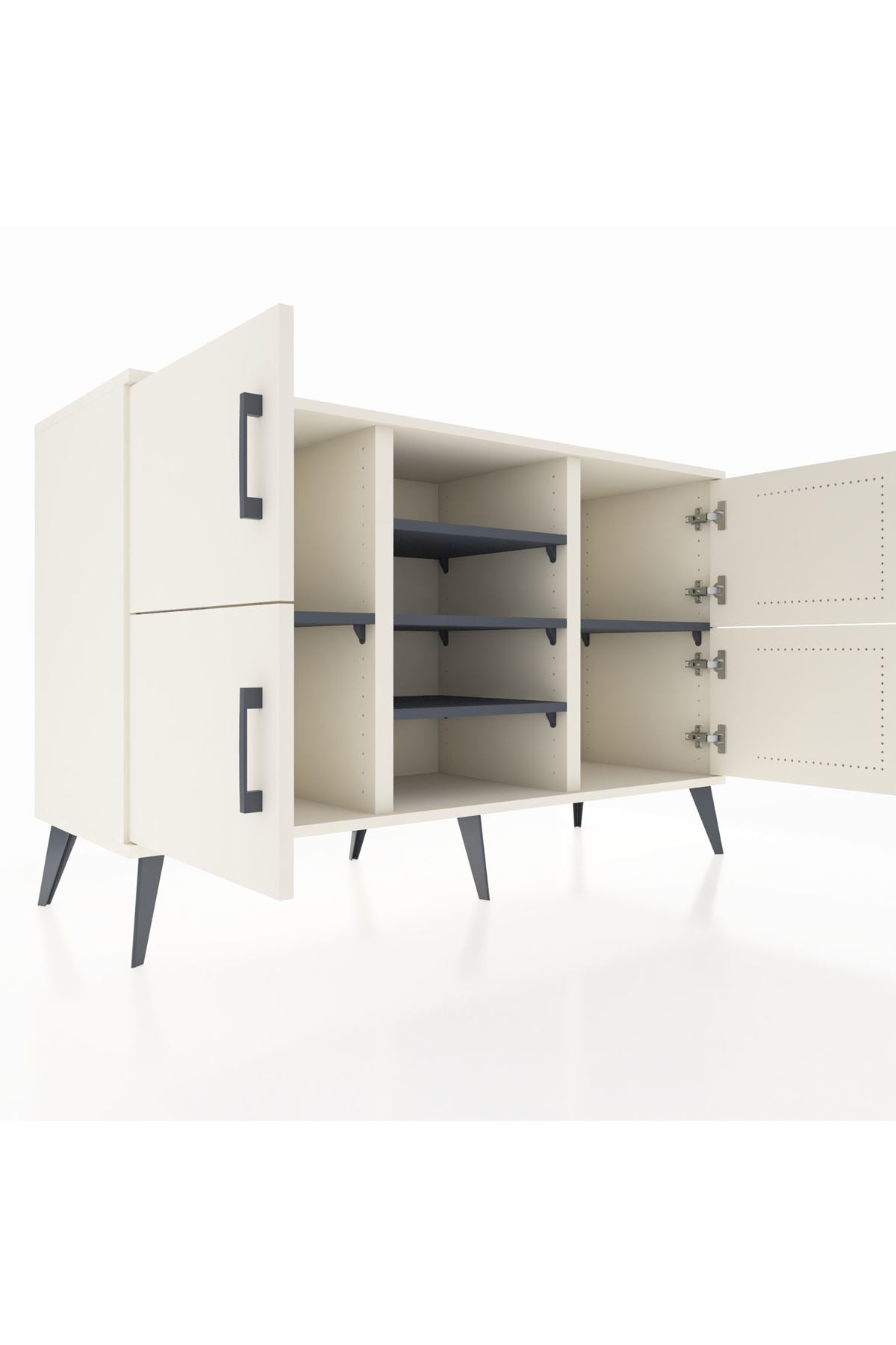 Kronos Konsol 5 Raflı 4 Kapaklı 132x59x83 - S606M034V05C