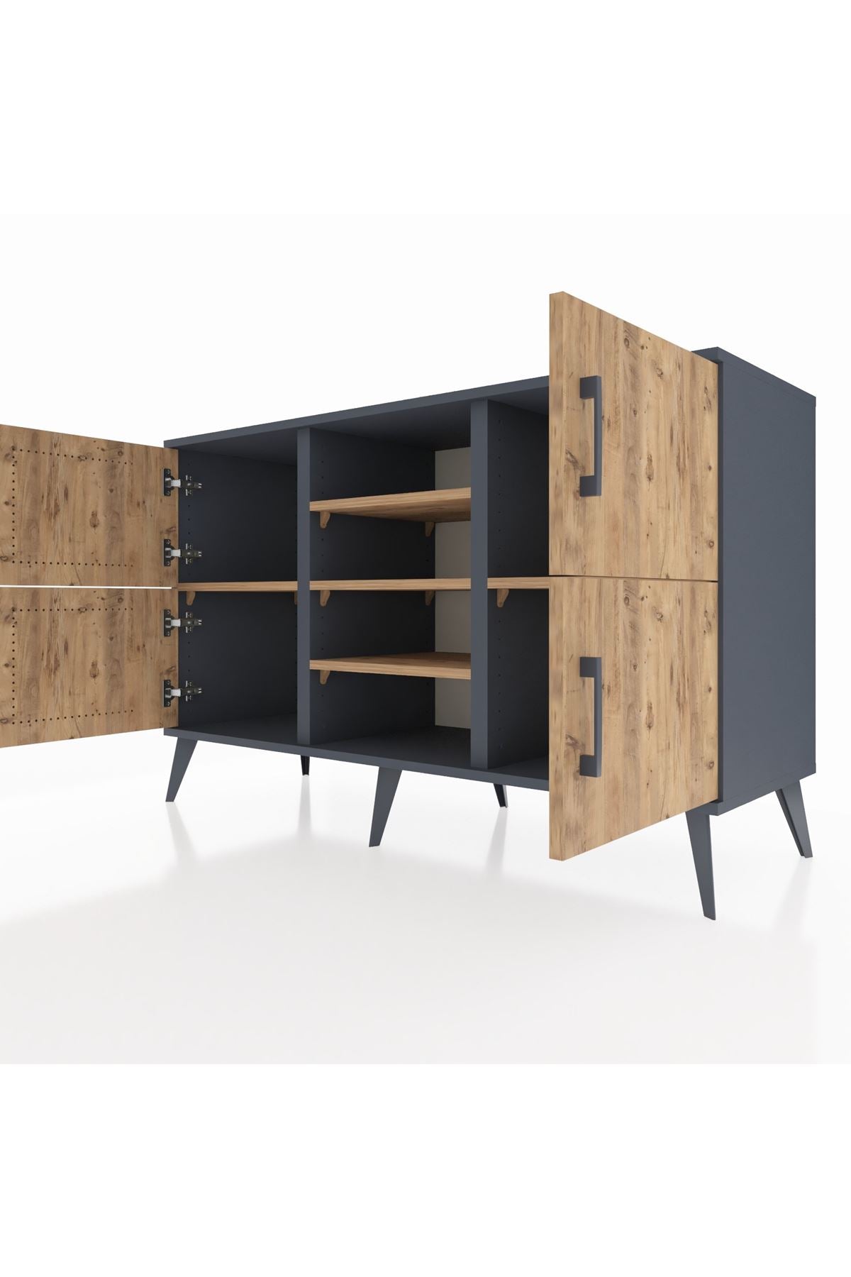 Kronos Konsol 5 Raflı 4 Kapaklı 132x59x83 - S606M034V12C