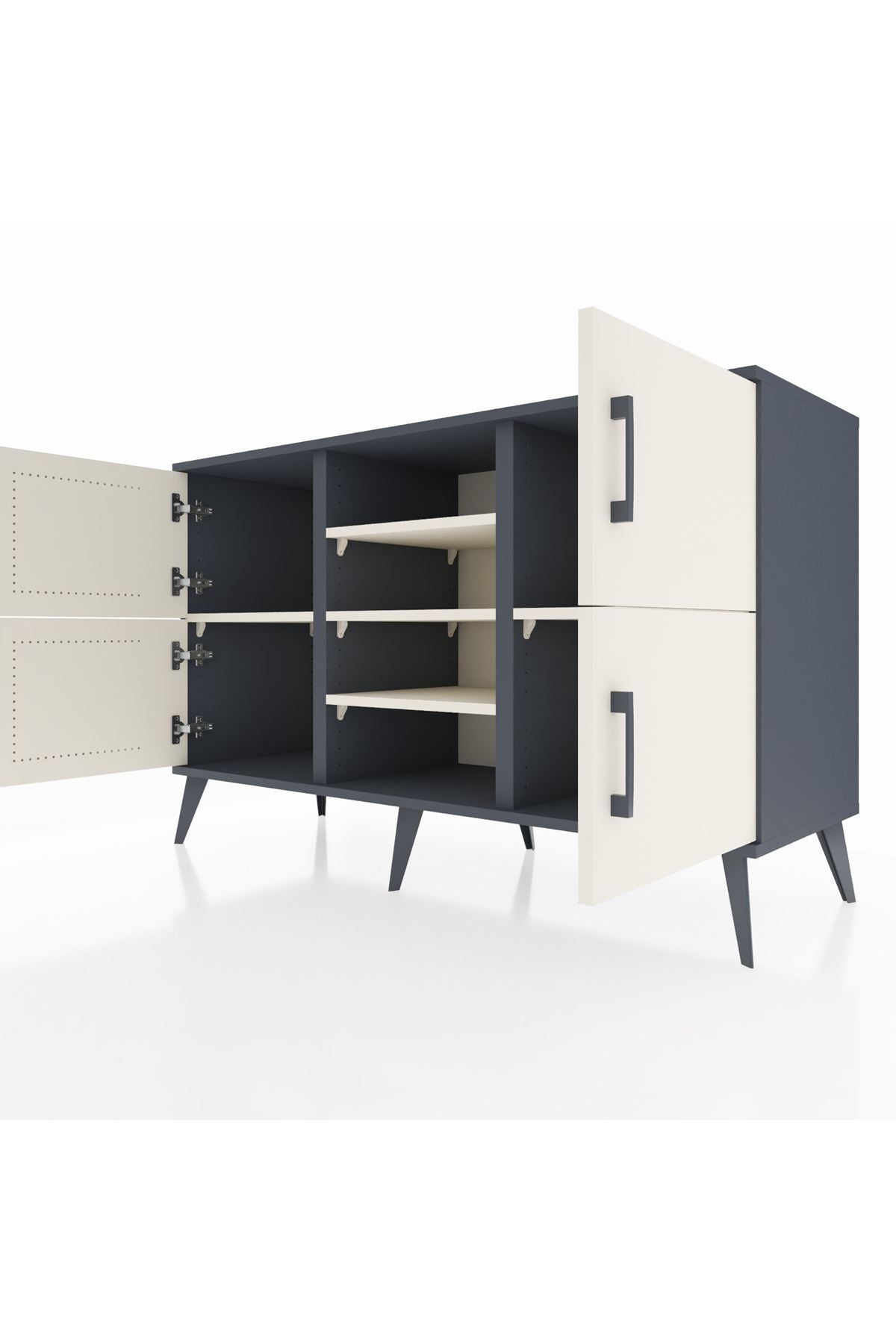 Kronos Konsol 5 Raflı 4 Kapaklı 132x59x83 - S606M034V13C