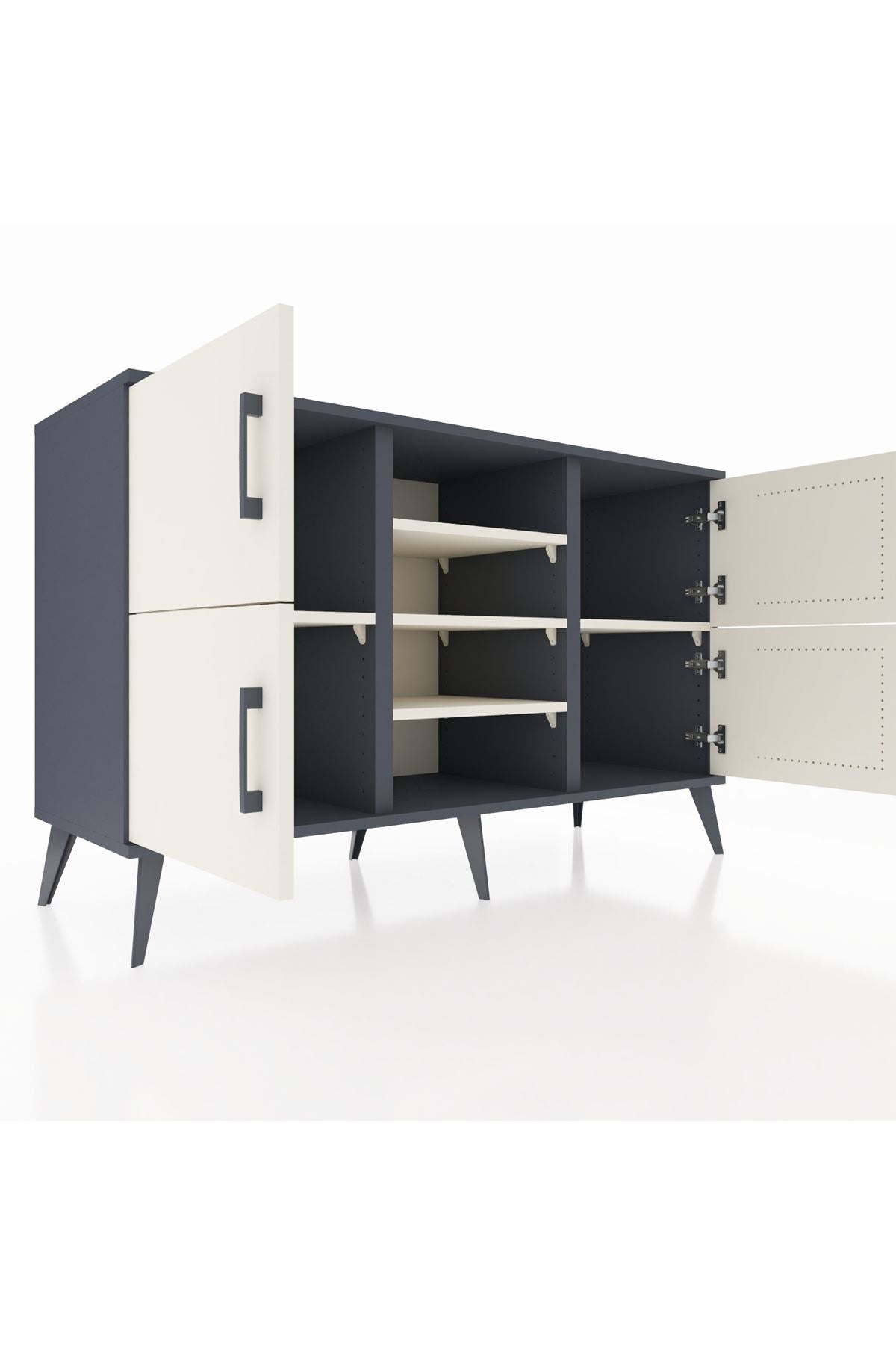 Kronos Konsol 5 Raflı 4 Kapaklı 132x59x83 - S606M034V13C