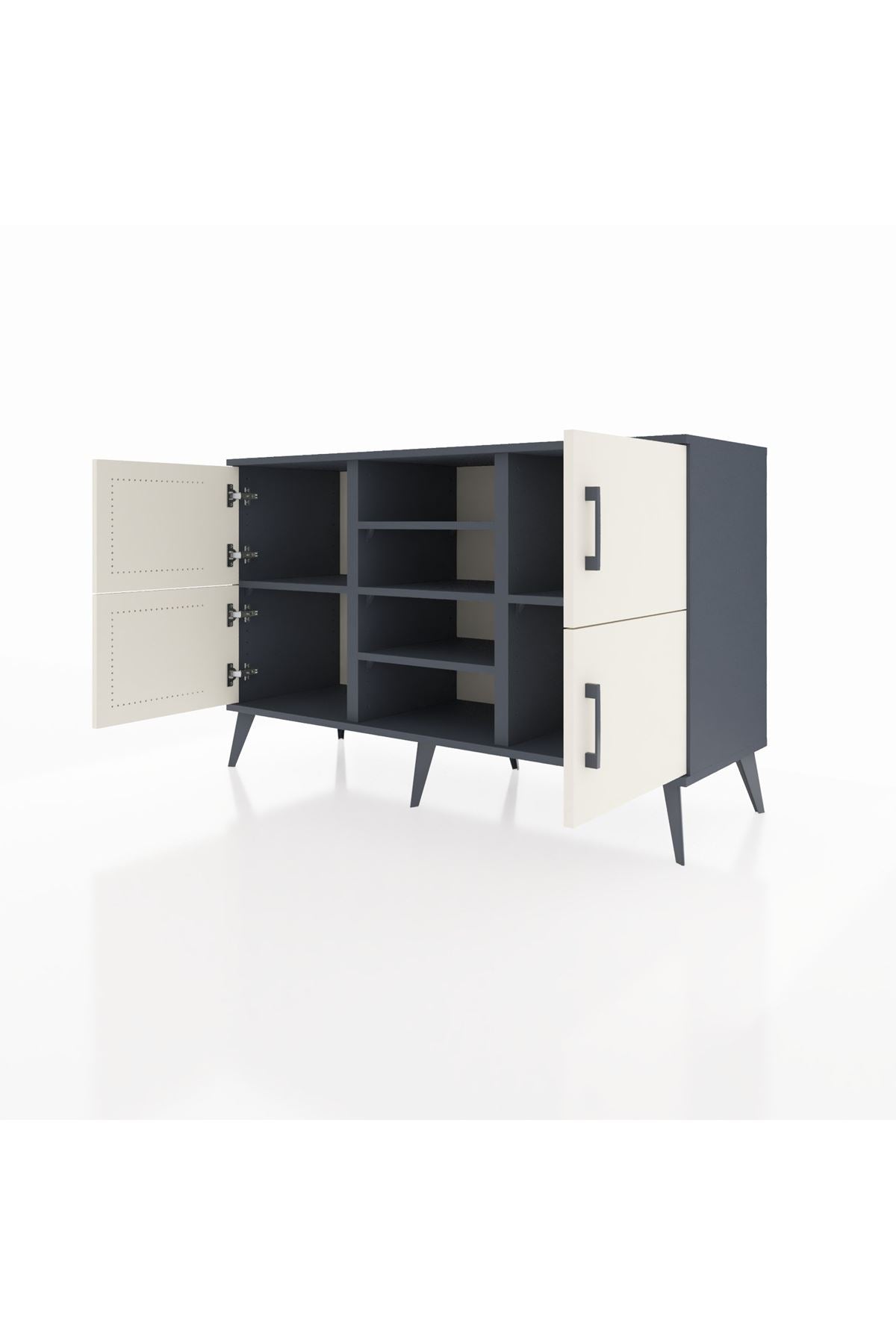 Kronos Konsol 5 Raflı 4 Kapaklı 132x59x83 - S606M034V14C