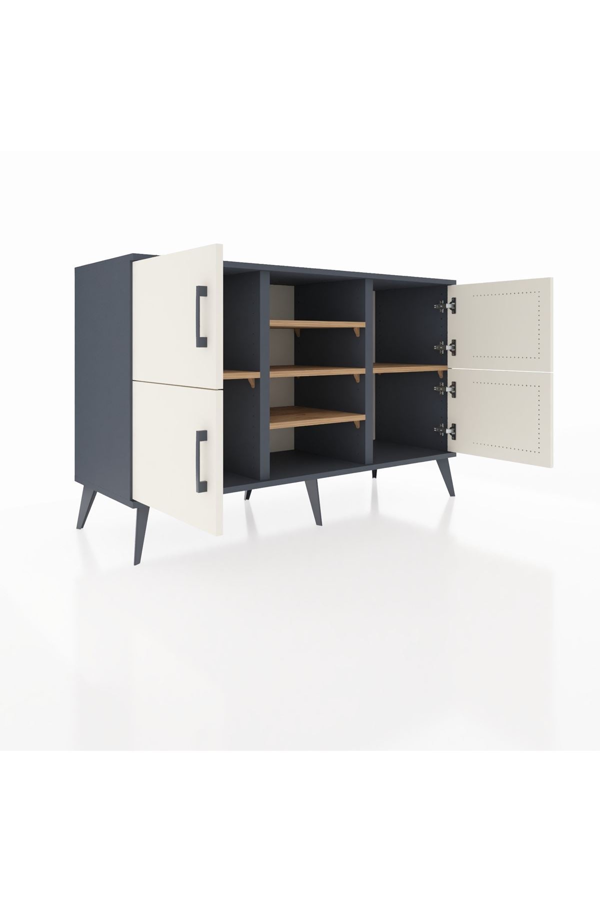 Kronos Konsol 5 Raflı 4 Kapaklı 132x59x83 - S606M034V15C