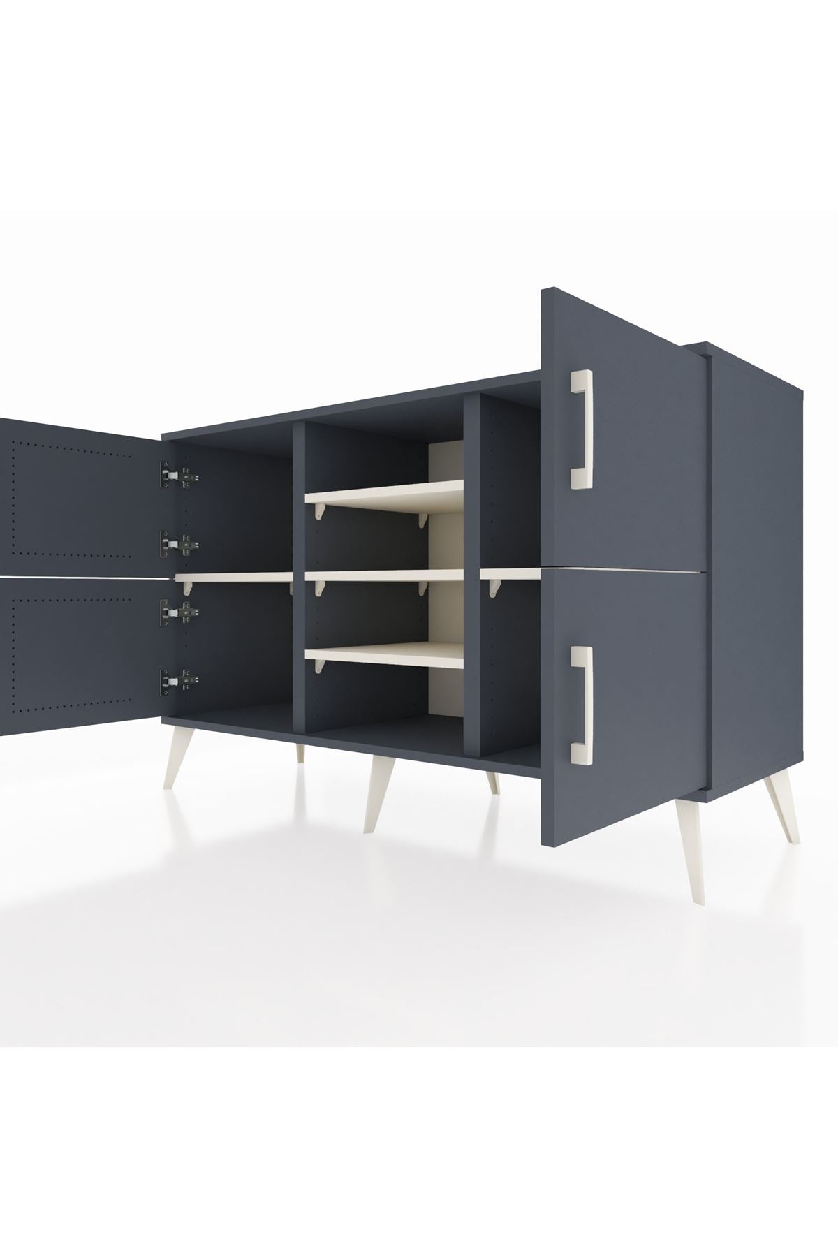 Kronos Konsol 5 Raflı 4 Kapaklı 132x59x83 - S606M034V16C