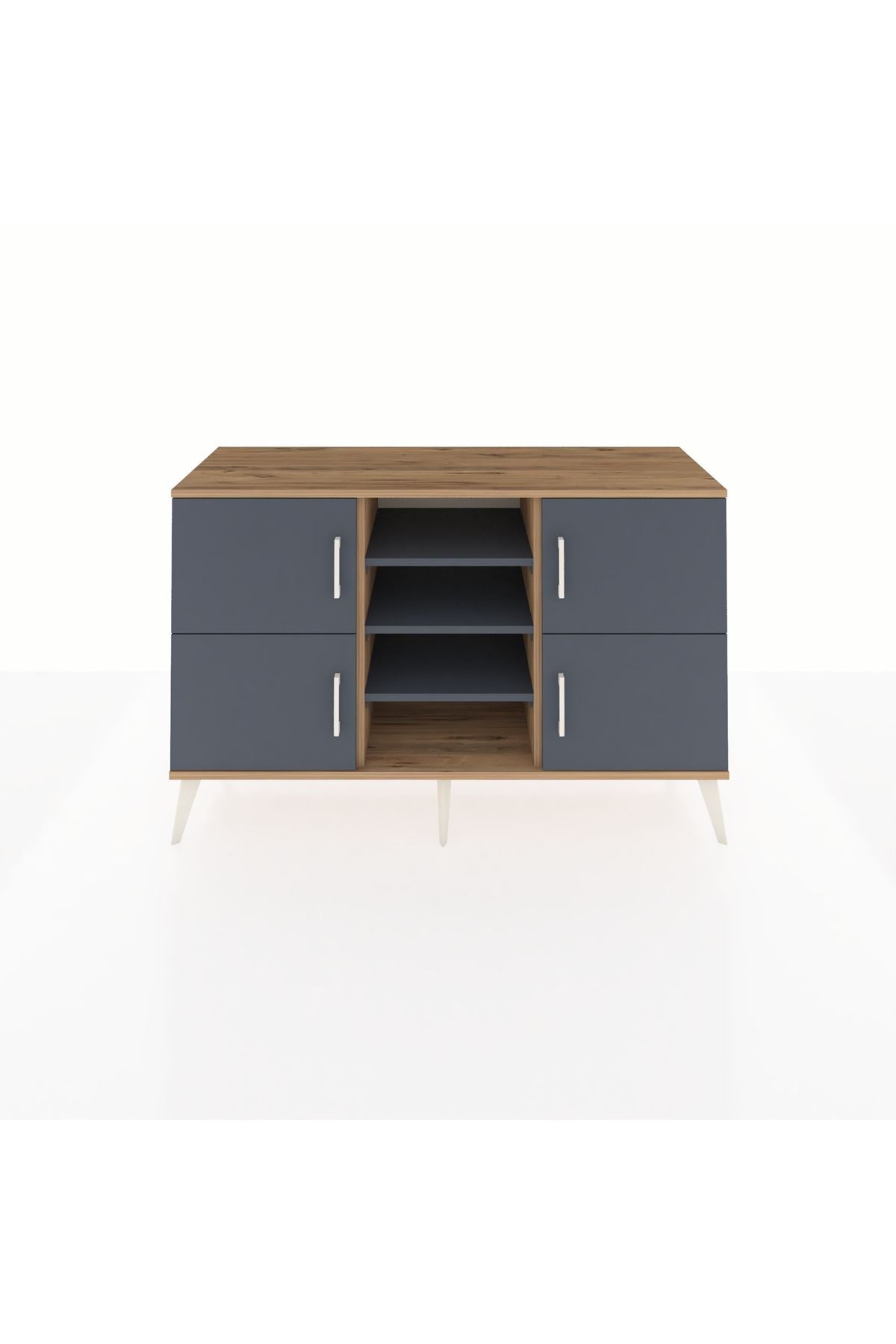 Kronos Konsol 5 Raflı 4 Kapaklı 132x59x83 - S606M034V26C