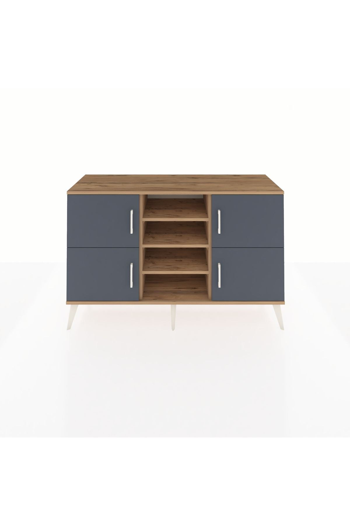 Kronos Konsol 5 Raflı 4 Kapaklı 132x59x83 - S606M034V27C