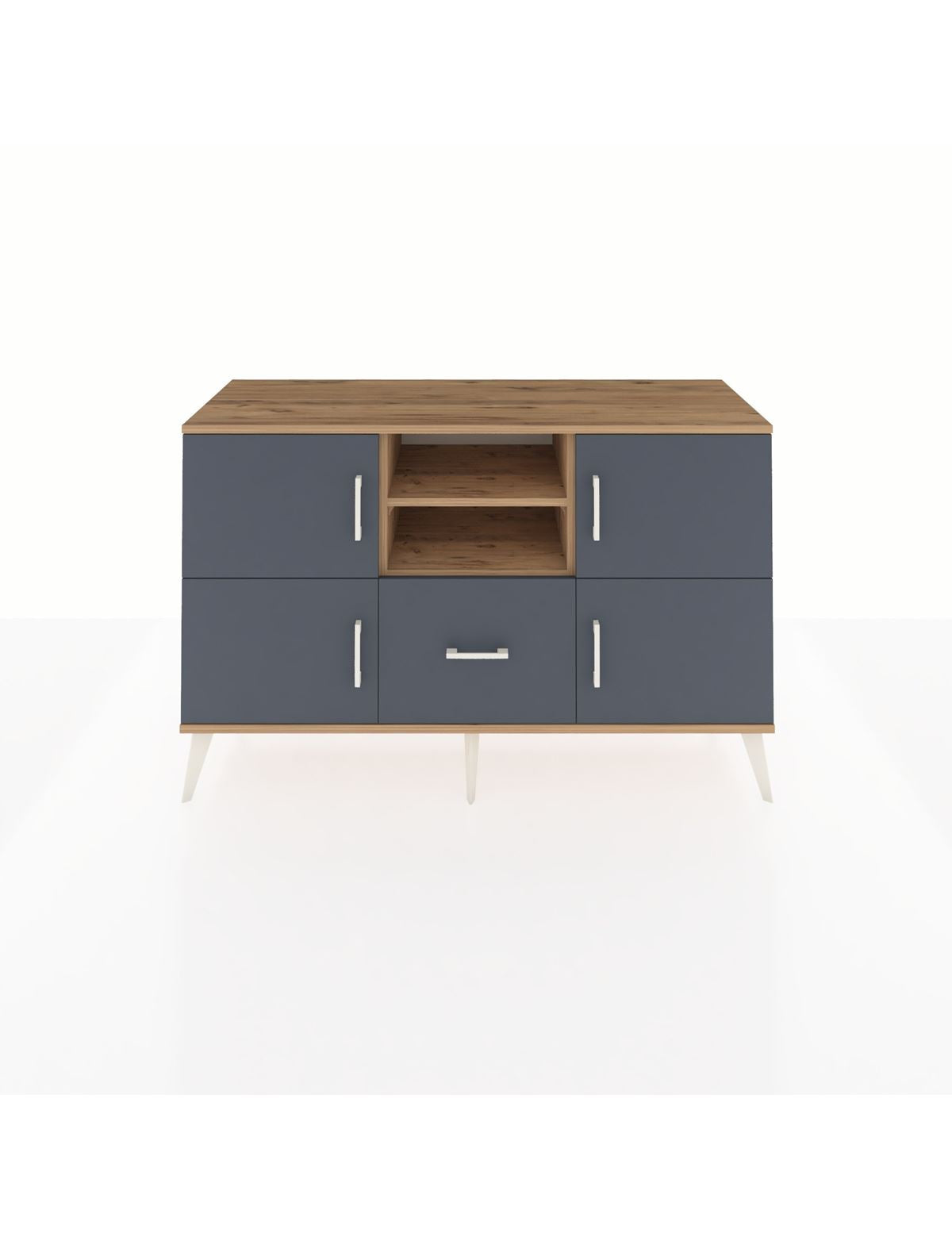 Kronos Konsol 4 Raflı Tek Çekmeceli 4 Kapaklı 132x59x83 - S606M035V26C