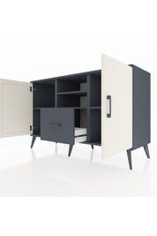 Kronos Konsol 4 Raflı Tek Çekmeceli 2 Kapaklı 132x59x83 - S606M036V14C