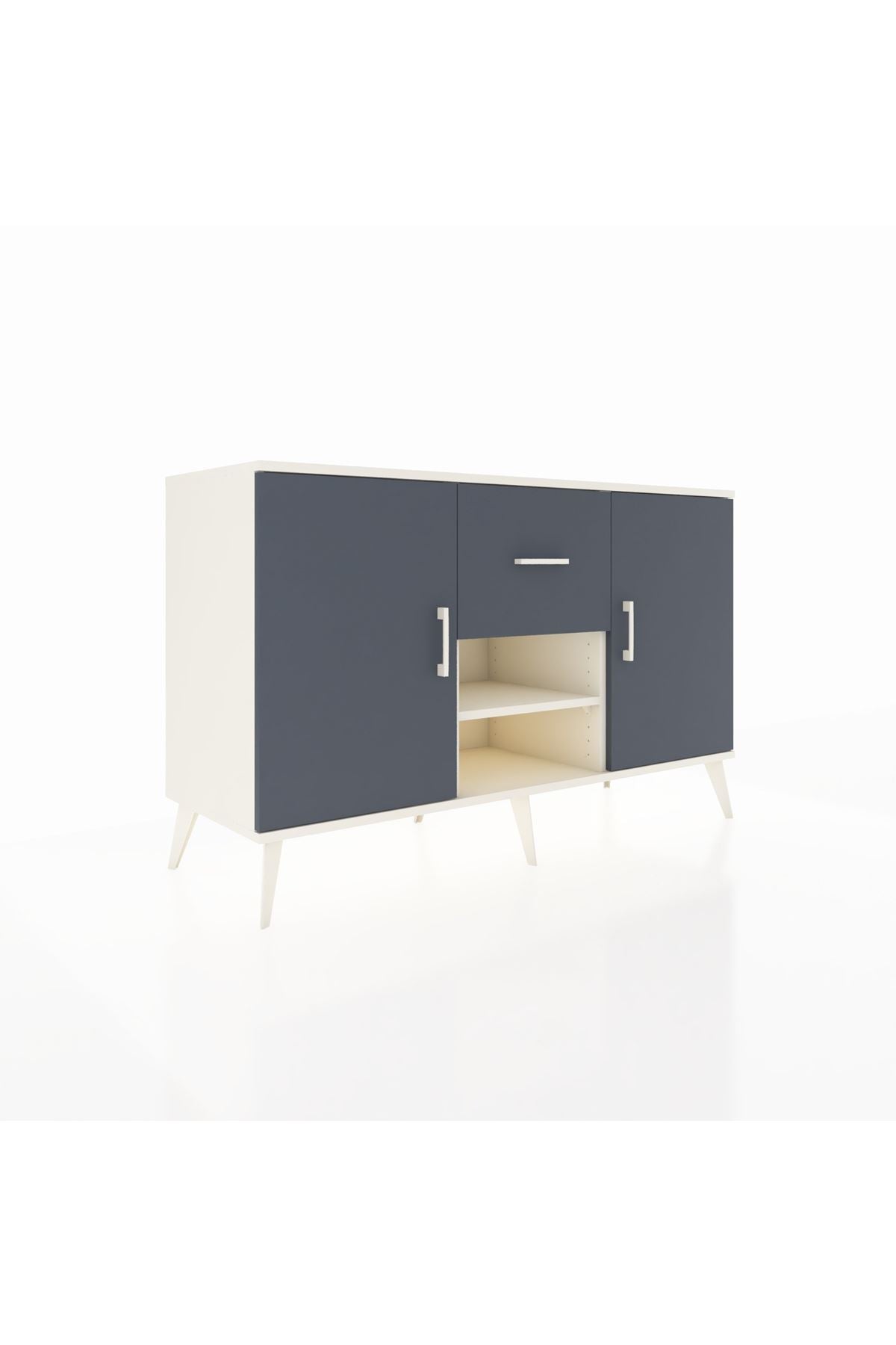 Kronos Konsol 3 Raflı Tek Çekmeceli 2 Kapaklı 132x59x83 - S606M038V08C