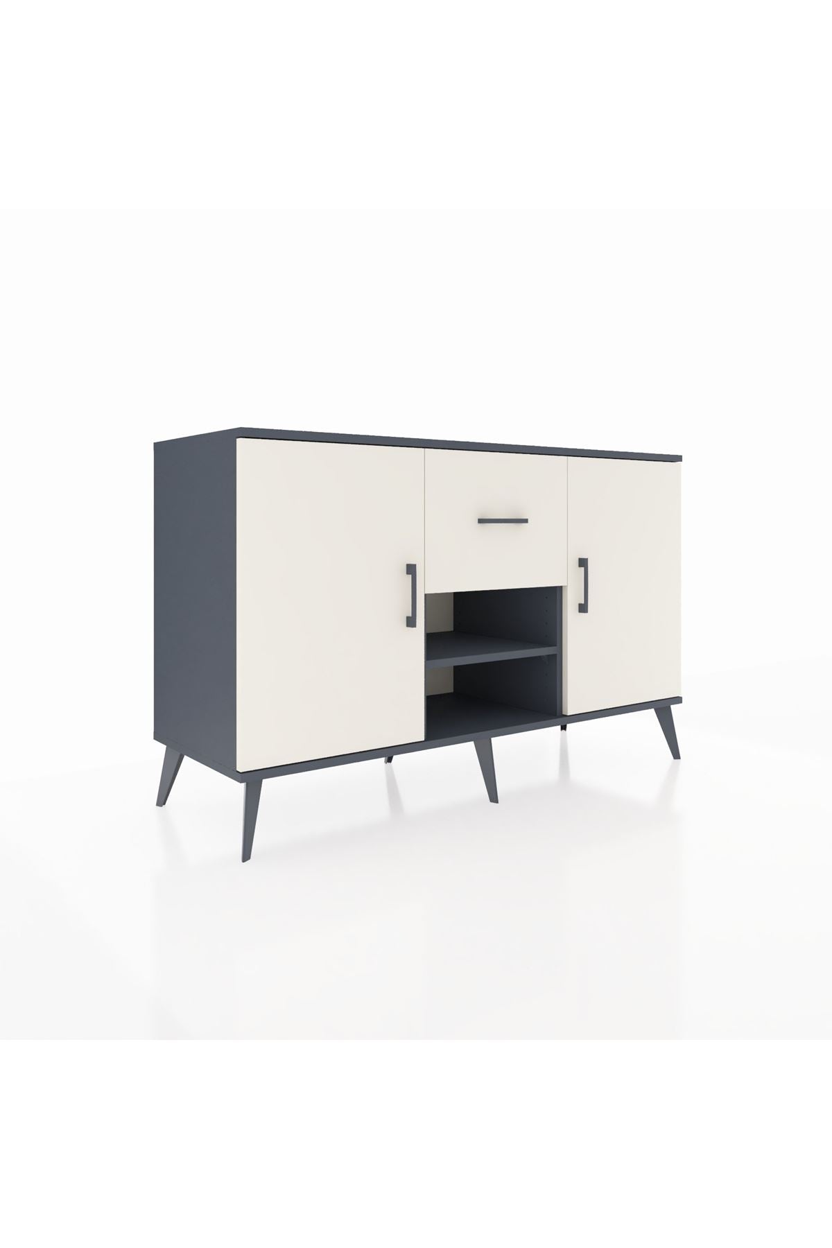 Kronos Konsol 3 Raflı Tek Çekmeceli 2 Kapaklı 132x59x83 - S606M038V13C
