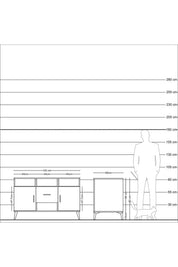 Kronos Konsol 5 Raflı Tek Çekmeceli 2 Kapaklı 132x59x83 - S606M040V20C