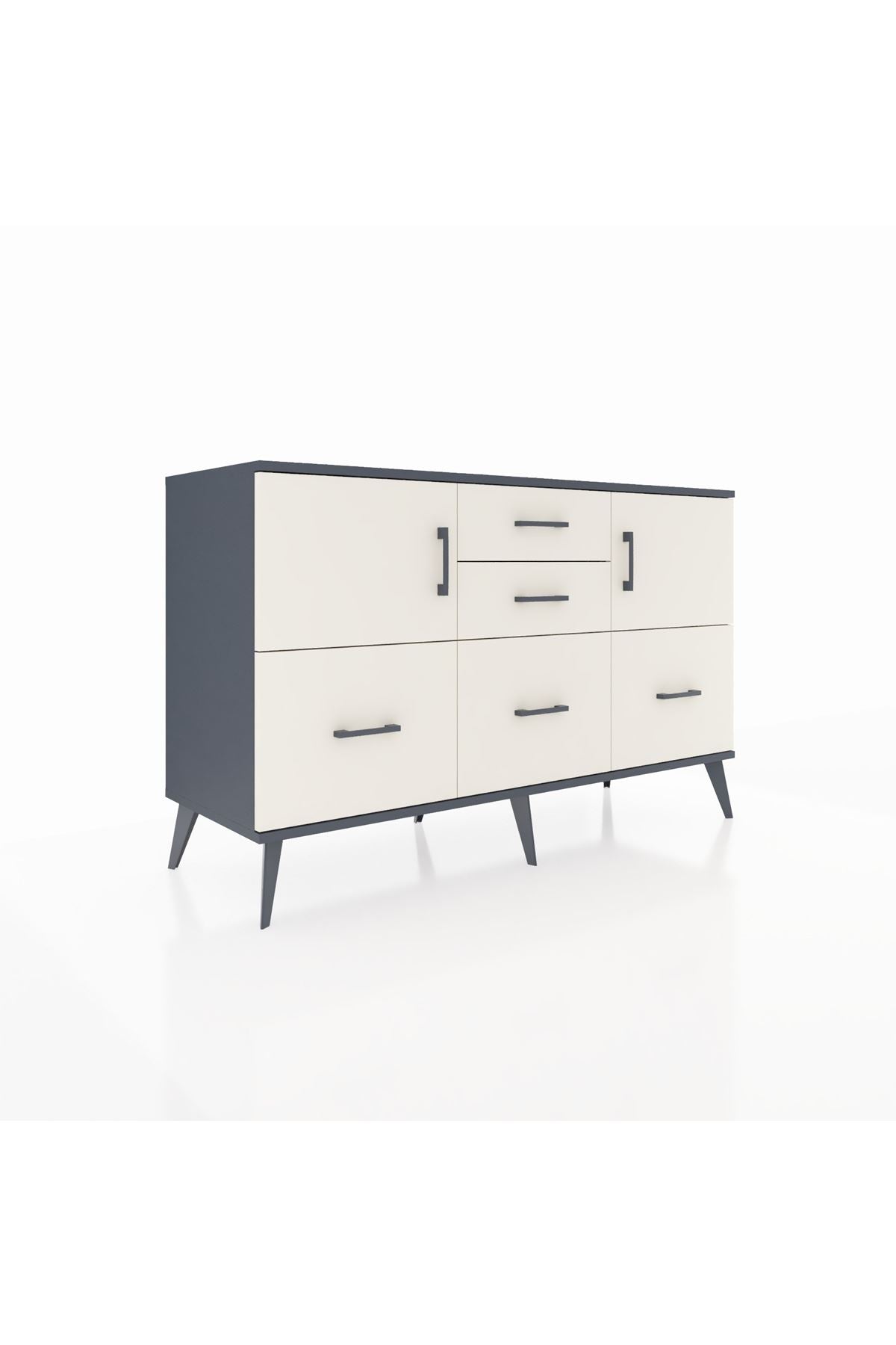 Kronos Konsol 2 Raflı 5 Çekmeceli 2 Kapaklı 132x59x83 - S606M042V13C